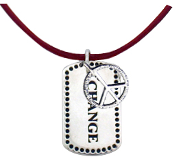 Peace change the world pendant