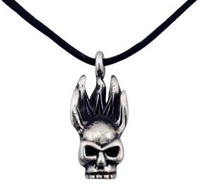 The fire skull pendant