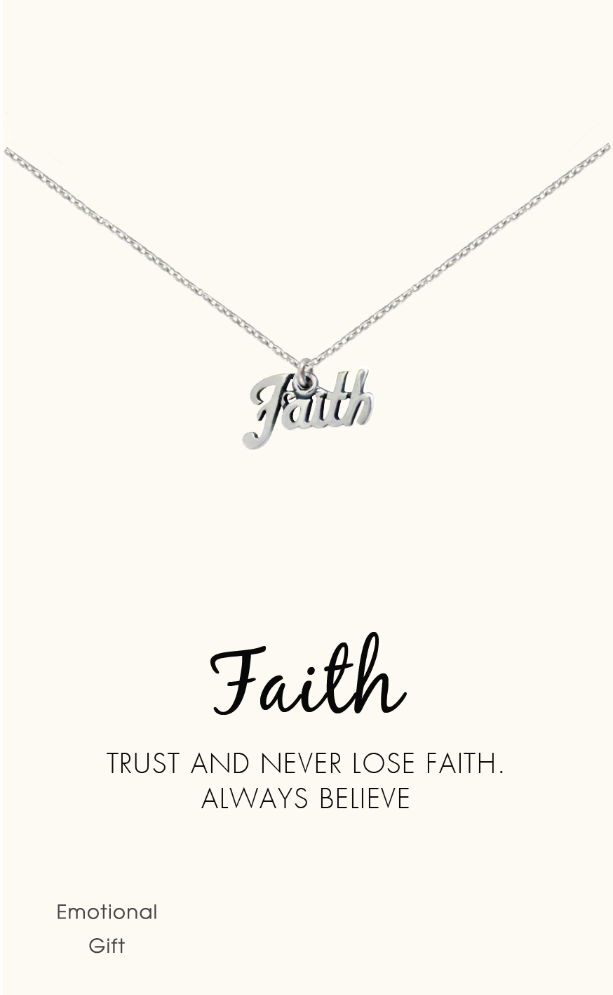 Faith silver pendant