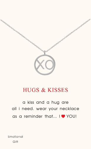 Hugs & kisses silver pendant 