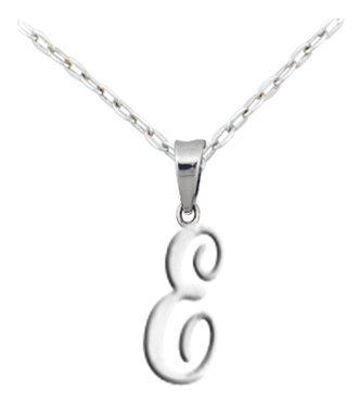 Letter E  pendant