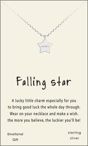 Falling star silver pendant