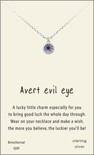 Avert evil eye silver pendant 