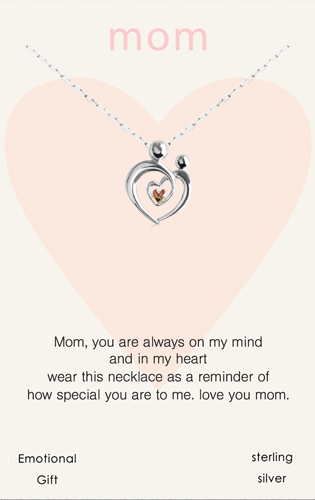 Mom\\\'s love silver pendant