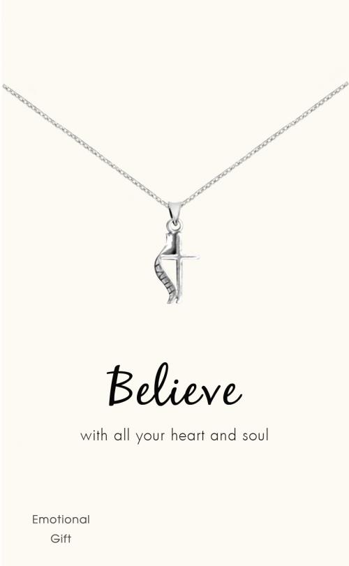 The faith cross silver pendant