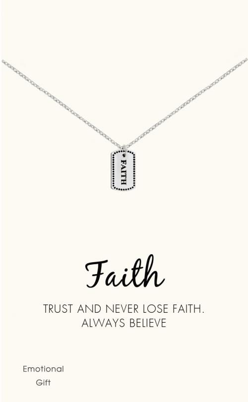 Faith silver pendant