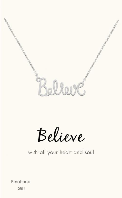 Believe silver pendant