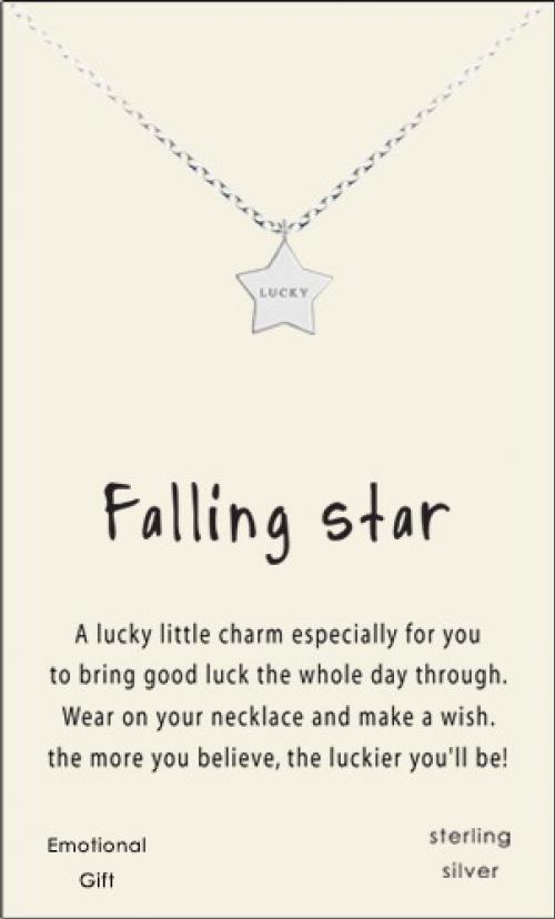 Falling star silver pendant