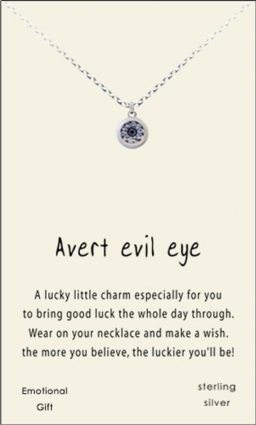 Avert evil eye silver pendant 