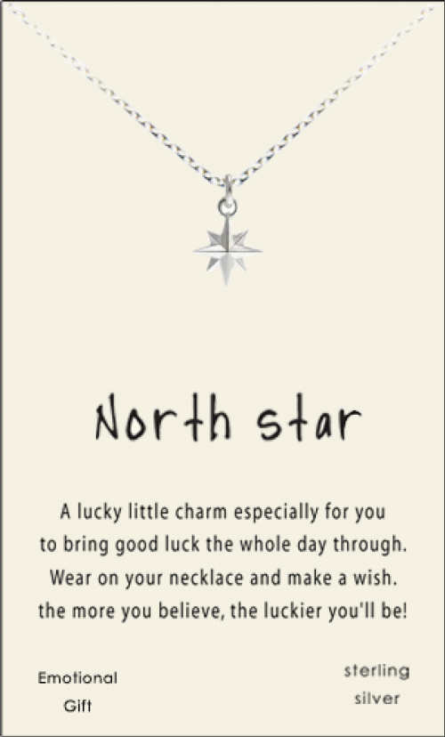 North star silver pendant